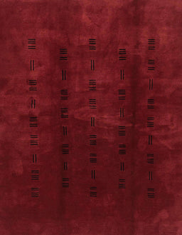 Abstract Red Modern Rug, abs3591
