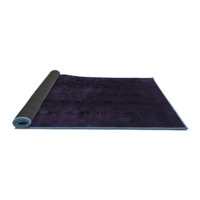 Sideview of Abstract Blue Modern Rug, abs3591blu
