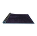 Sideview of Abstract Blue Modern Rug, abs3591blu