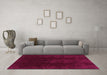 Machine Washable Abstract Pink Modern Rug in a Living Room, wshabs3591pnk