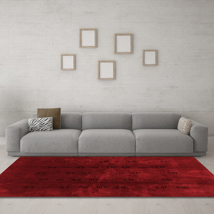 Modern Red Washable Rugs
