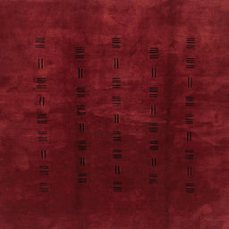 Square Abstract Red Modern Rug, abs3591