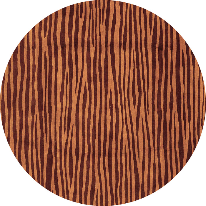 Round Abstract Brown Modern Rug, abs3592brn