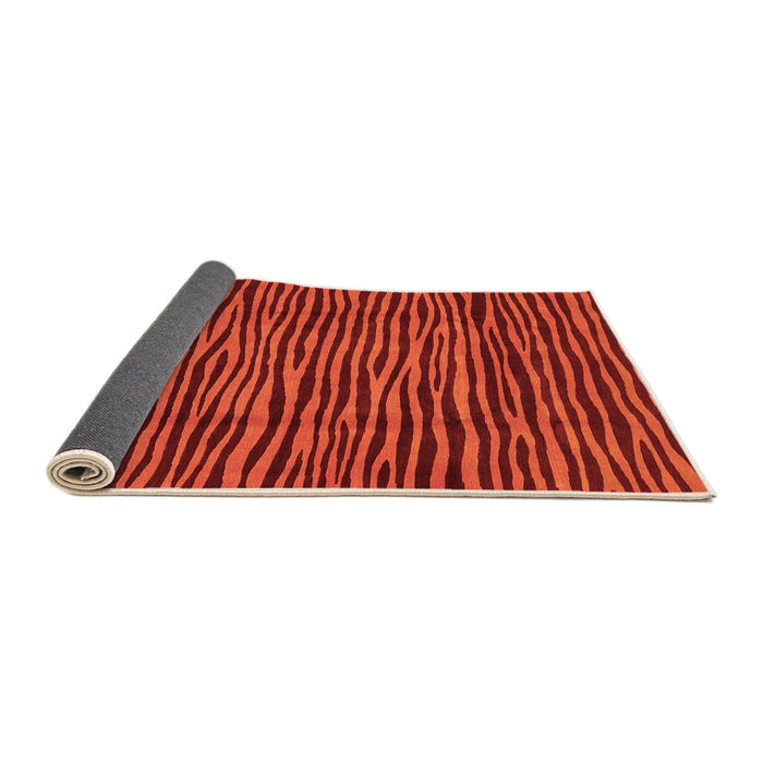Sideview of Abstract Orange Modern Rug, abs3592org