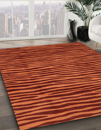 Abstract Orange Red Modern Rug, abs3592