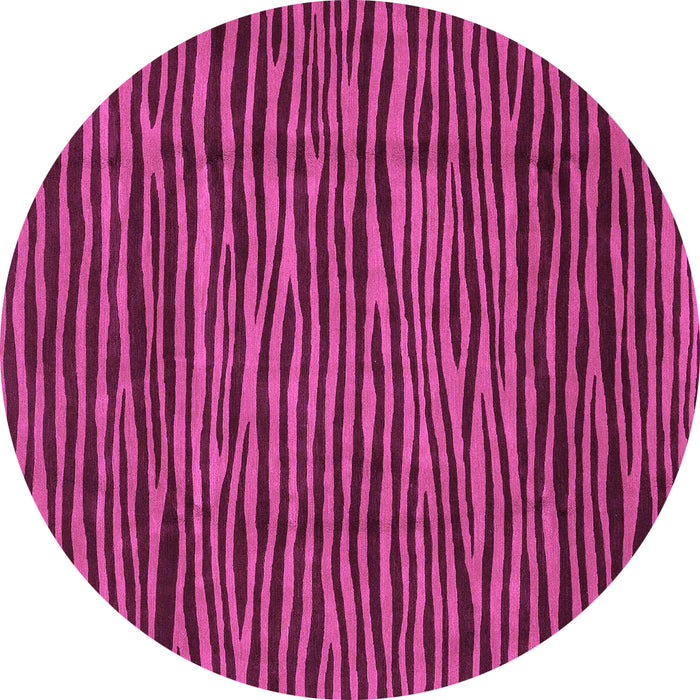 Round Machine Washable Abstract Purple Modern Area Rugs, wshabs3592pur