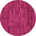 Round Machine Washable Abstract Pink Modern Rug, wshabs3592pnk