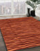 Abstract Orange Red Modern Rug in Family Room, abs3592