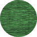 Round Machine Washable Abstract Emerald Green Modern Area Rugs, wshabs3592emgrn