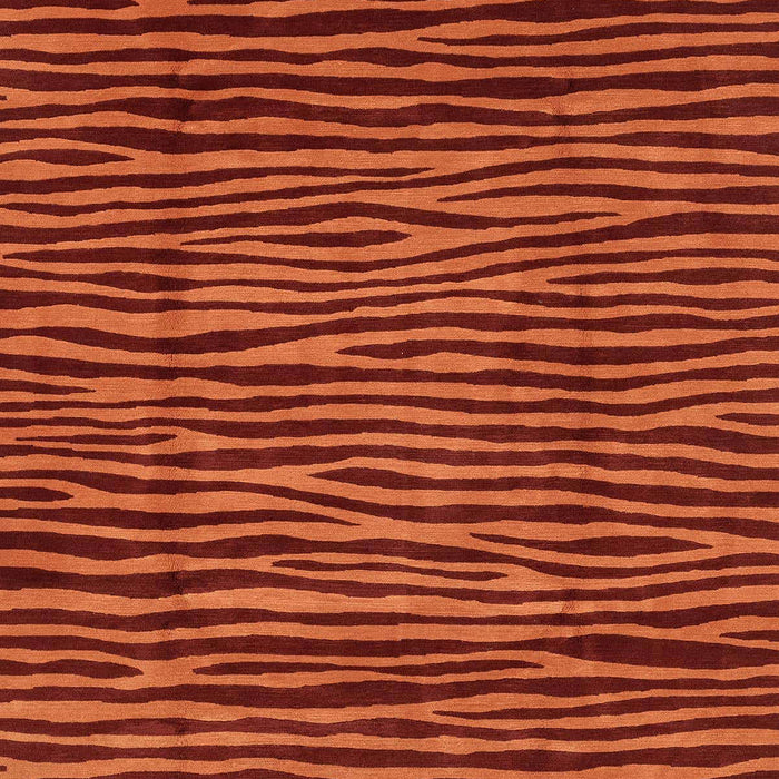 Machine Washable Abstract Orange Red Rug, wshabs3592