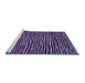 Sideview of Machine Washable Abstract Blue Modern Rug, wshabs3592blu