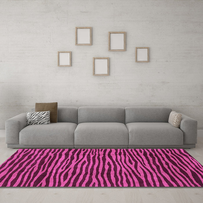 Machine Washable Abstract Purple Modern Area Rugs in a Living Room, wshabs3592pur