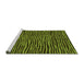 Sideview of Machine Washable Abstract Green Modern Area Rugs, wshabs3592grn