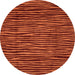 Round Abstract Orange Red Modern Rug, abs3592