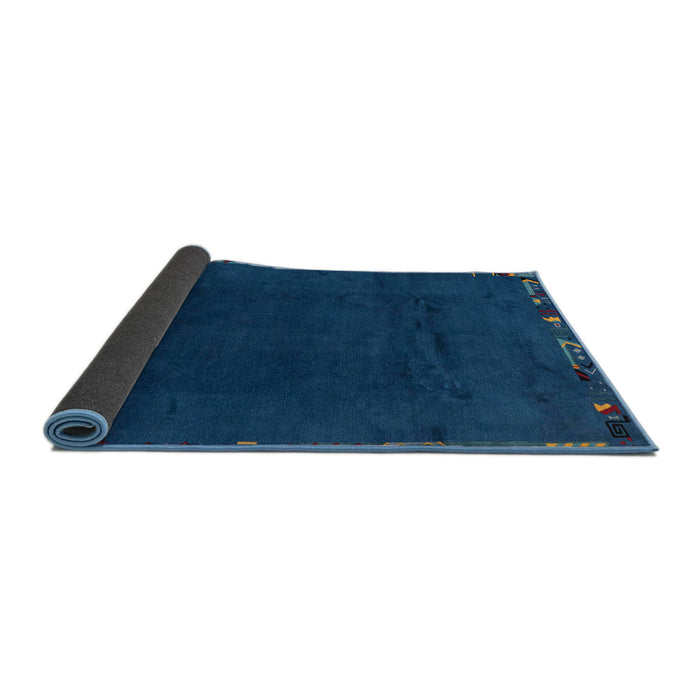 Sideview of Abstract Blue Modern Rug, abs3593