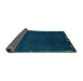 Sideview of Abstract Turquoise Modern Rug, abs3593turq