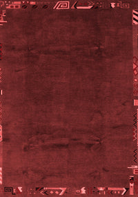 Abstract Red Modern Rug, abs3593red