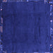 Square Abstract Blue Modern Rug, abs3593blu