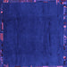 Square Abstract Purple Modern Rug, abs3593pur