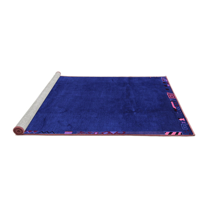 Sideview of Machine Washable Abstract Purple Modern Area Rugs, wshabs3593pur