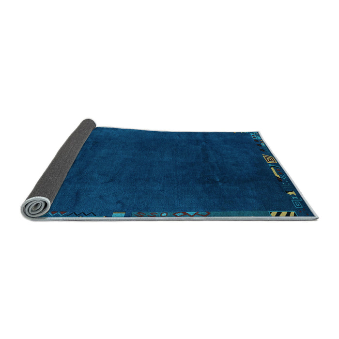 Sideview of Abstract Light Blue Modern Rug, abs3593lblu