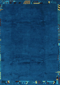 Abstract Light Blue Modern Rug, abs3593lblu