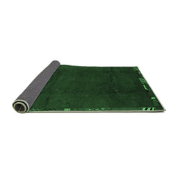 Sideview of Abstract Emerald Green Modern Rug, abs3593emgrn