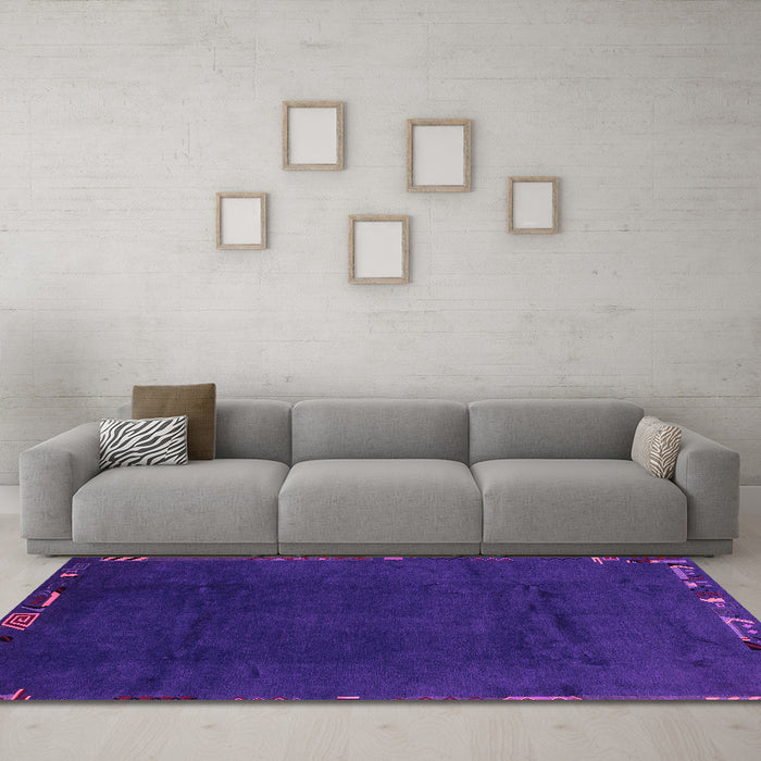 Machine Washable Abstract Pink Modern Rug in a Living Room, wshabs3593pnk