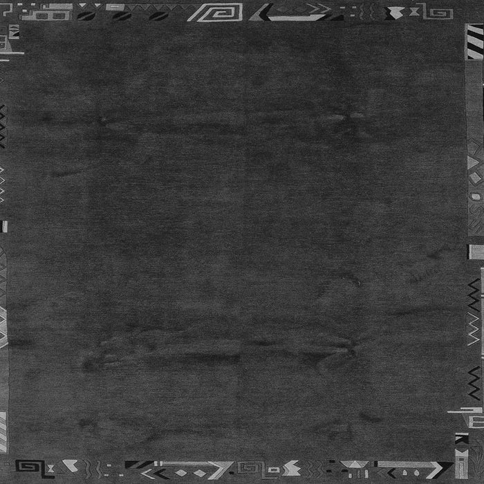 Square Abstract Gray Modern Rug, abs3593gry