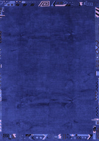 Abstract Blue Modern Rug, abs3593blu