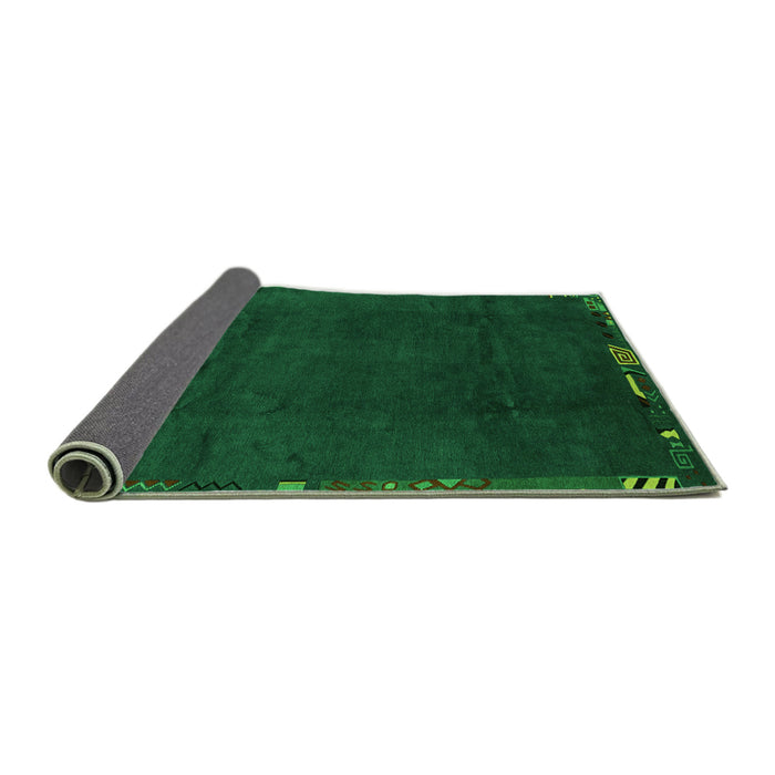 Sideview of Abstract Green Modern Rug, abs3593grn