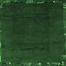 Square Abstract Emerald Green Modern Rug, abs3593emgrn