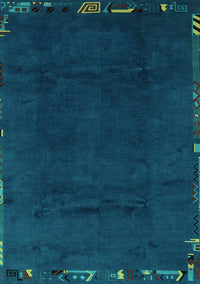 Abstract Turquoise Modern Rug, abs3593turq