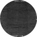 Round Machine Washable Abstract Gray Modern Rug, wshabs3593gry