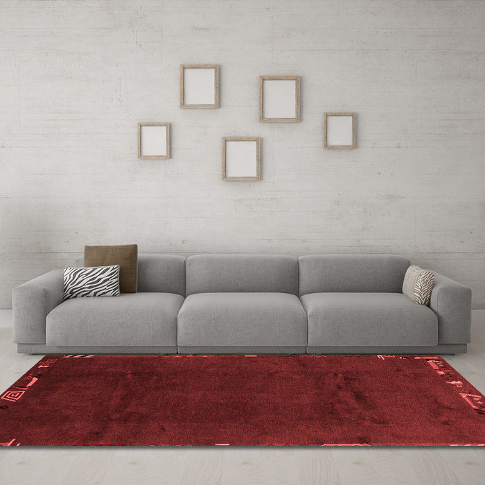 Modern Red Washable Rugs