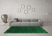 Machine Washable Abstract Green Modern Area Rugs in a Living Room,, wshabs3593grn