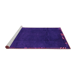 Sideview of Machine Washable Abstract Pink Modern Rug, wshabs3593pnk