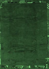 Abstract Emerald Green Modern Rug, abs3593emgrn