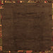 Square Abstract Orange Modern Rug, abs3593org