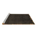 Sideview of Machine Washable Abstract Brown Modern Rug, wshabs3593brn