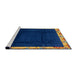 Sideview of Machine Washable Abstract Denim Dark Blue Rug, wshabs3594