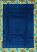 Machine Washable Oriental Light Blue Asian Inspired Rug, wshabs3594lblu