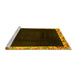 Sideview of Machine Washable Oriental Yellow Asian Inspired Rug, wshabs3594yw