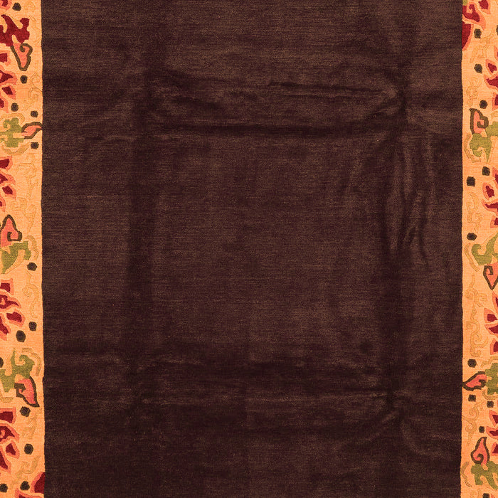 Machine Washable Oriental Orange Asian Inspired Area Rugs, wshabs3594org