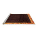 Sideview of Machine Washable Oriental Orange Asian Inspired Area Rugs, wshabs3594org
