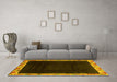 Machine Washable Oriental Yellow Asian Inspired Rug in a Living Room, wshabs3594yw