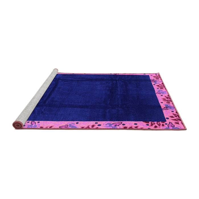 Sideview of Machine Washable Oriental Purple Asian Inspired Area Rugs, wshabs3594pur
