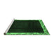 Sideview of Machine Washable Oriental Emerald Green Asian Inspired Area Rugs, wshabs3594emgrn