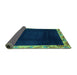 Sideview of Oriental Turquoise Asian Inspired Rug, abs3594turq