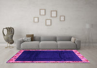 Machine Washable Oriental Pink Asian Inspired Rug, wshabs3594pnk